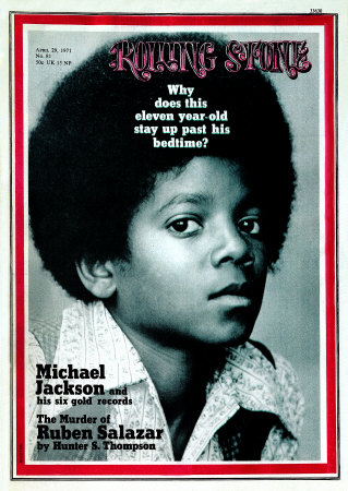 michael Michael Jackson on RollingStone cover, April 1971.
